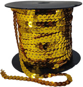 Sequins Chain Rolls (10 Mixed Colors, 1 Meter Each) Shine Reflective 6 MM Round Paillettes For Sewing Accessories Garment Ornament Embellishments